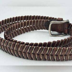 Genuine Leather Woven Belt